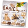 Folia 466/1515 Origami papír Basics 80 g/m2 - 15 x 15 cm, 50 archů - hnědý