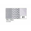 Folia 90601 - Hedvábný papír, 50x70 cm, mix stříbrné