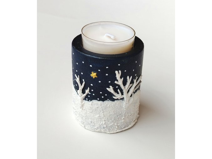 Svícen na čajovou svíčku Vánoce