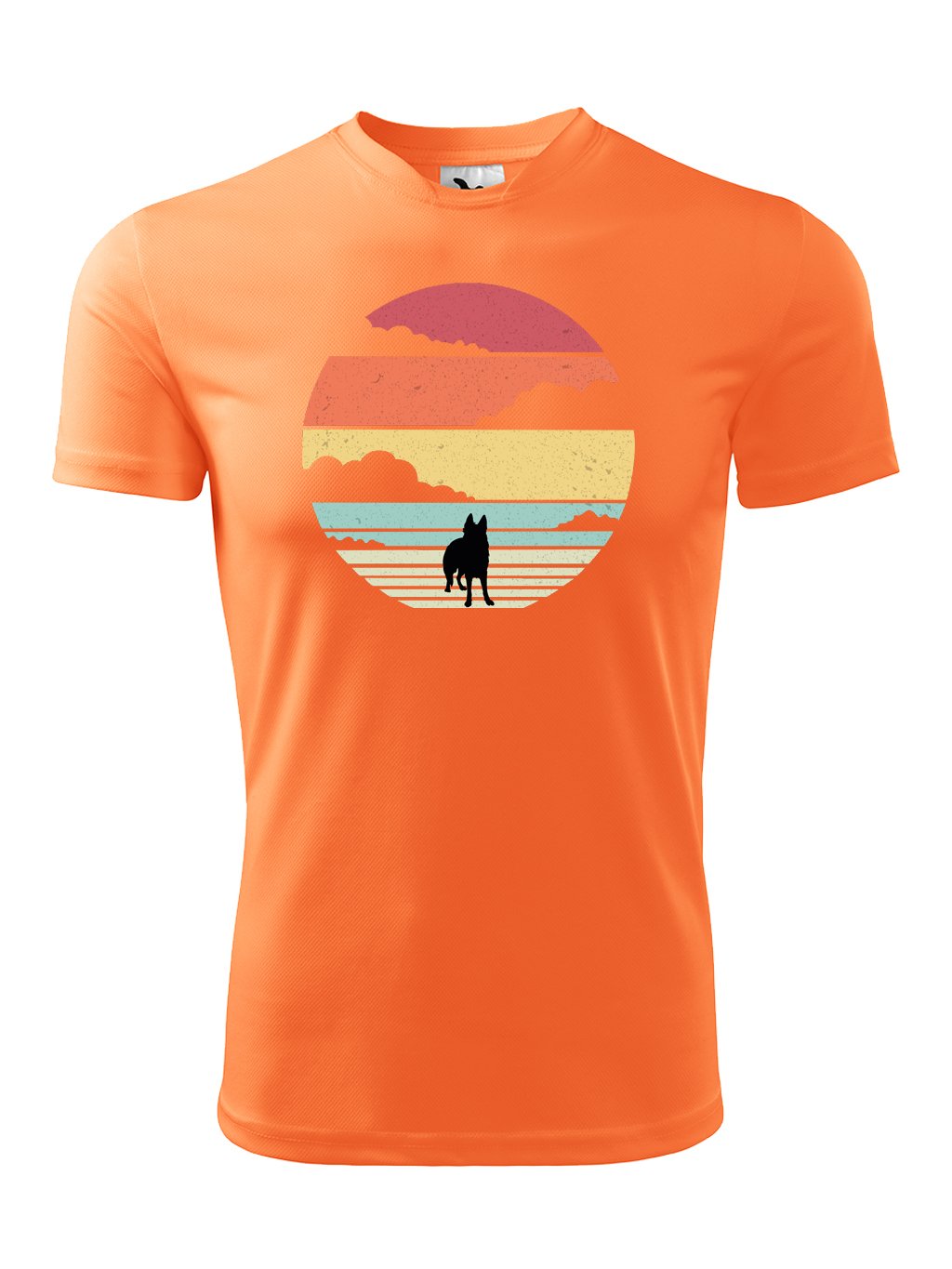 Funkční tričko "Pláž" Německý ovčák Pánské - MyDoggie - móda pro pejskaře