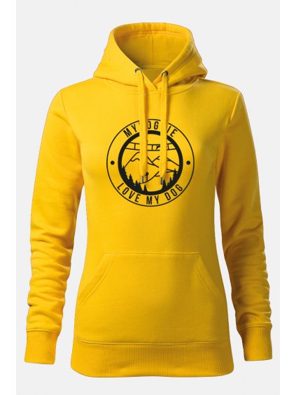 Dámská mikina hory zluta