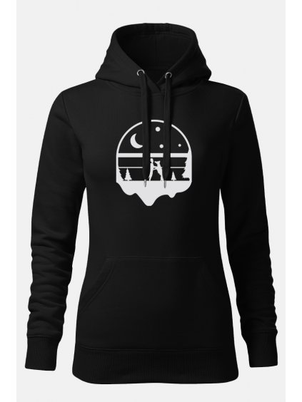 Dámská mikina psi radost cerna