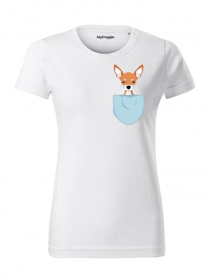 civava damske tricko kapsickaK bila