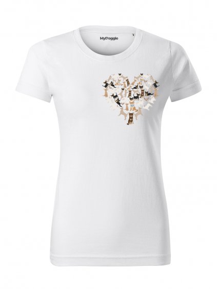 Tričko "Srdíčko" - Čivava Dámské