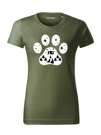 Tričko "Camping" - Zlatý Retrívr Dámské