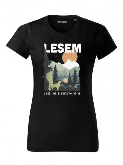 Tričko "Les" - Zlatý Retrívr Dámské
