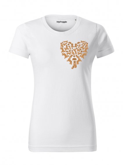 Tričko "Srdíčko" - Zlatý Retrívr Dámské
