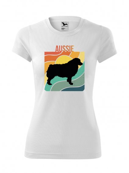 Funkční Tričko "Pruhy" - Australský ovčák Dámské