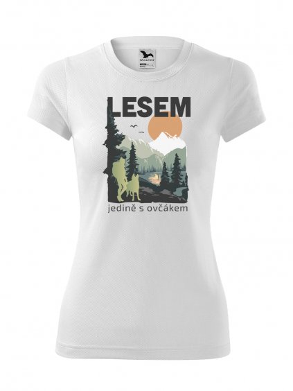 Funkční Tričko "Les" - Německý ovčák Dámské