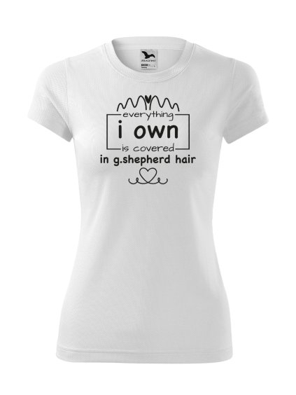Funkční Tričko "Psí Chlupy" - Německý ovčák Dámské