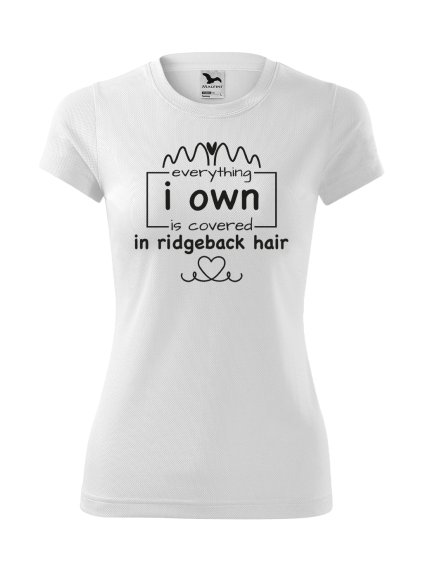 Funkční Tričko "Psí Chlupy" - Rhodéský ridgeback Dámské
