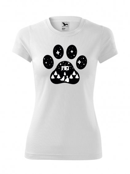 Funkční Tričko "Camping" - Zlatý Retrívr Dámské