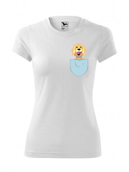 Funkční Tričko "Kapsička" - Zlatý Retrívr Dámské