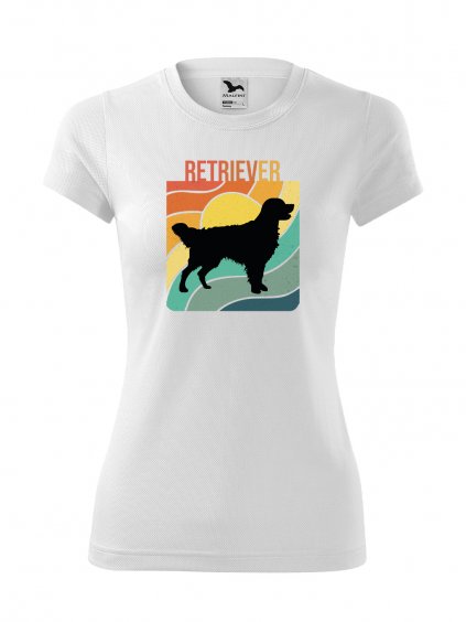 Funkční Tričko "Pruhy" - Zlatý Retrívr Dámské