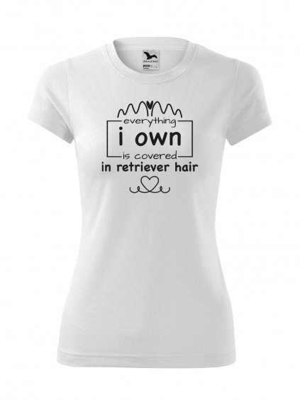 Funkční Tričko "Psí Chlupy" - Zlatý Retrívr Dámské