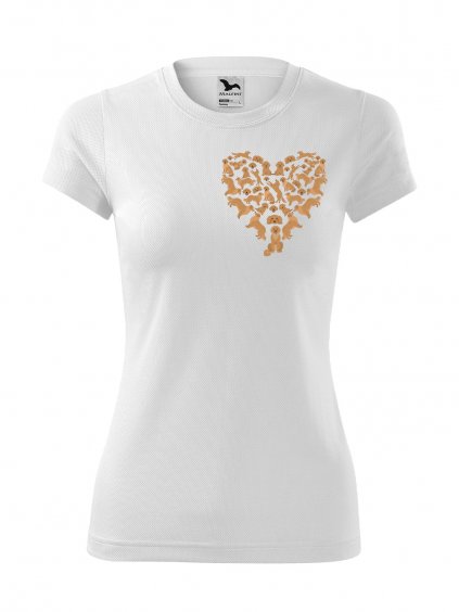 Funkční Tričko "Srdíčko" - Zlatý Retrívr Dámské