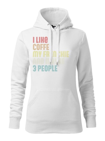 Mikina "I Like Coffee" - Francouzský buldoček Dámská