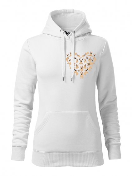 Mikina "Srdíčko" - Francouzský buldoček Dámská