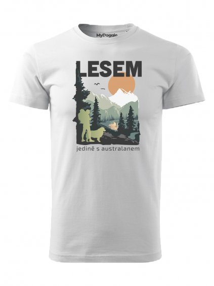 Tričko "Les" - Australský ovčák Pánské