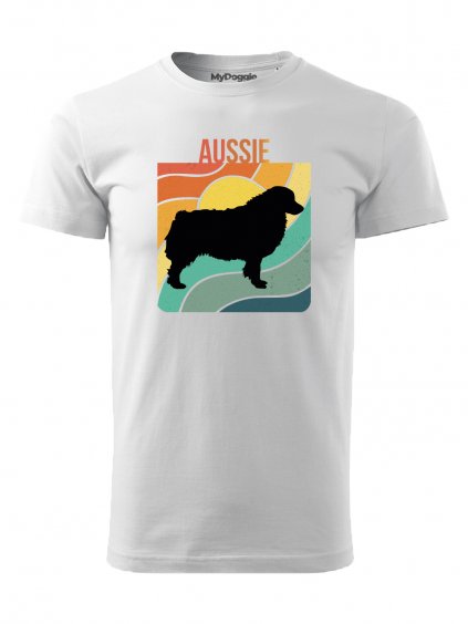 Tričko "Pruhy" - Australský ovčák Pánské