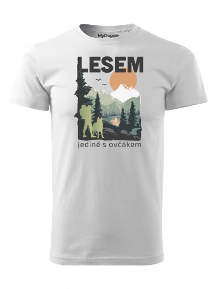 Tričko "Les" - Německý ovčák Pánské