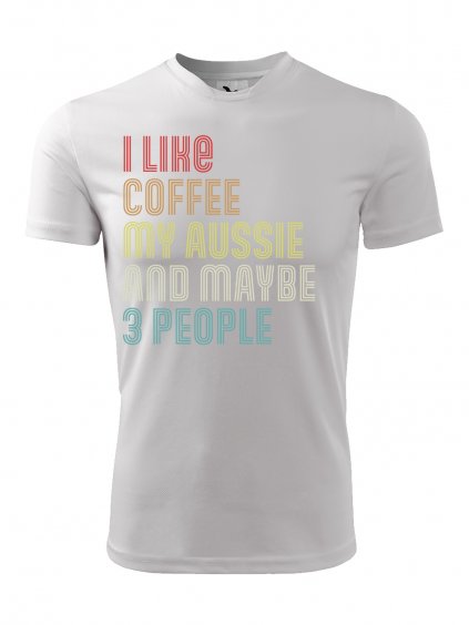 Funkční tričko "I Like Coffee" Australský ovčák Pánské