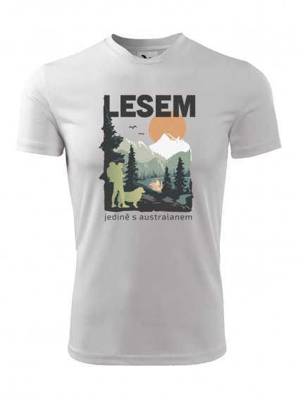 Funkční tričko "Les" Australský ovčák Pánské