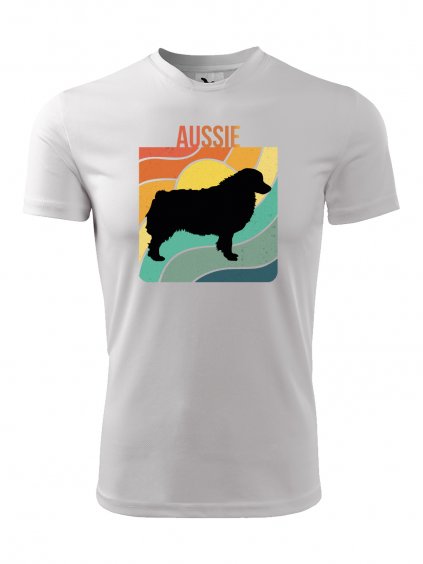 Funkční tričko "Pruhy" Australský ovčák Pánské