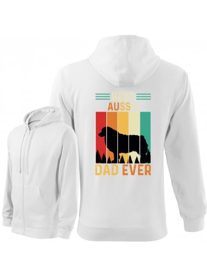 Mikina se Zipem "Best Dad" - Australský ovčák Pánská