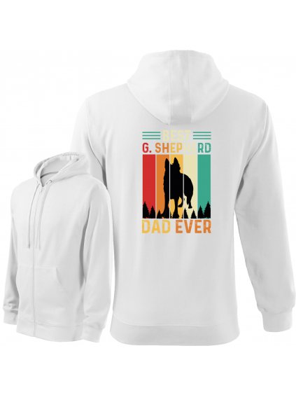 Mikina se Zipem "Best Dad" - Německý ovčák Pánská