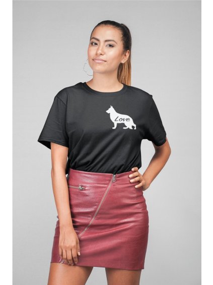 Tričko "Love" - Německý ovčák Dámské VÝPRODEJ