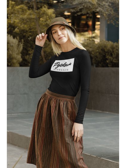 Tričko dlouhý rukáv - "Pejskař square" dámské