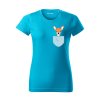 civava damske tricko kapsickaK tyrkysova