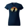 labrador damske tricko VintageLes modra