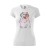 Funkční Tričko "Line Art Barevné" - Australský ovčák Dámské