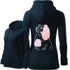 Mikina se Zipem "Line Art Barevné" - Australský ovčák Dámská