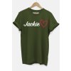 JackR nápis srdce khaki D