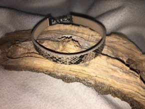 Hand made náramok hnedo béžový, veľ. L