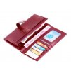Luxusná Dámska peňaženka z lesklej kože (PU), červená tmavá