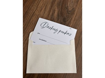 Dárkový poukaz - ošetření