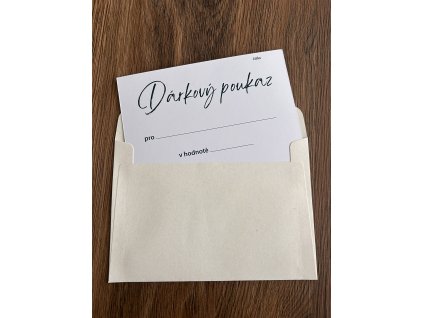 Dárkový poukaz - hodnota