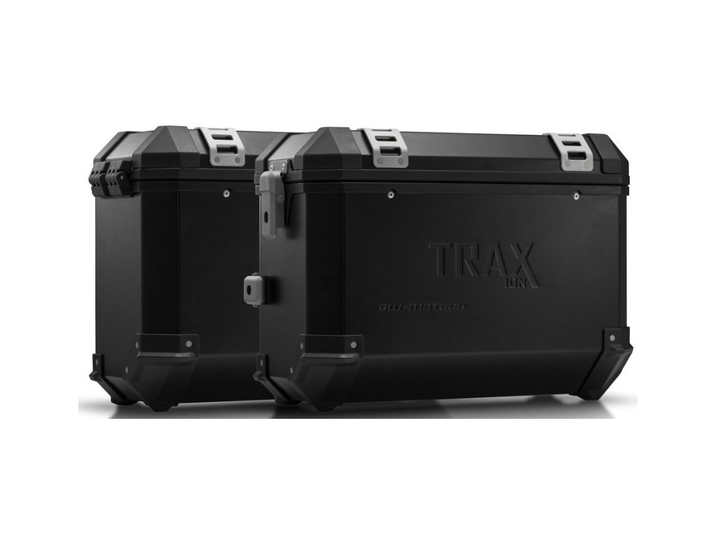 Sada bočních kufrů a držáku TraX Ion 37/37 černá V-Strom 1000