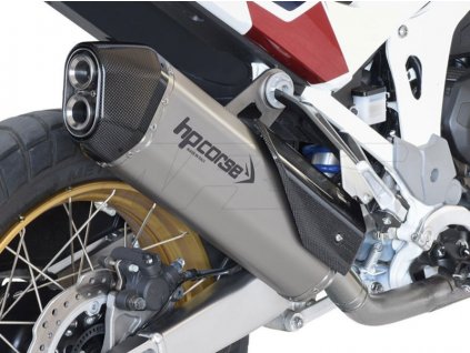 Koncovka výfuku HP Corse 4 Track Steel Black Honda Africa Twin CRF1100L