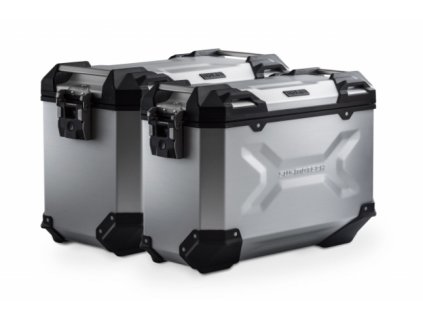 SW Motech Side Case and Holder Set TraX Adv. 45/37l. Silver Tiger 900/GT/Rally/Pro 20-23