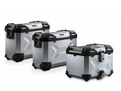 SW Motech Adventure set of silver cases + holder V-Strom 1050/XT 19-