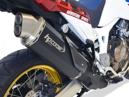 HP Corse 4 Track R-Black Exhaust Tip Honda Africa Twin CRF1000L