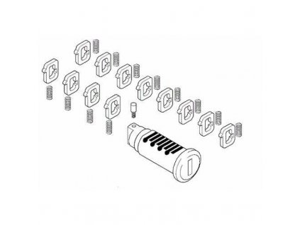 Lock insert Alu cases BMW R1200GS 13- R1250GS F850GS