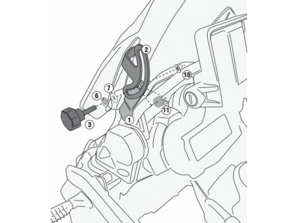 KAPPA Výztuha mechanismu plexi R1200GS / R1250GS LC D5108KITK