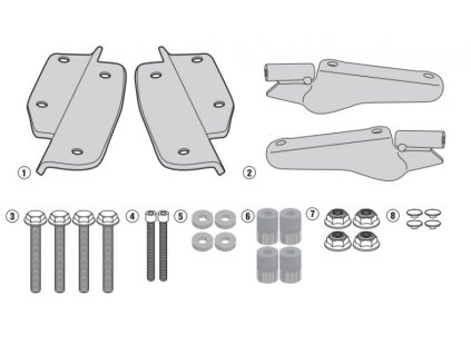 Special rack CRF 1000L Africa Twin 15-17 Monorack pro plotny M8 a M8B