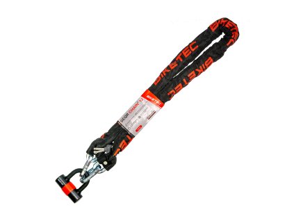 biketec lancuch cp 1 5m oczko 12mm z klodka 3klucz